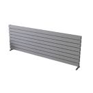 Ximax Oceanus 595mm x 1800mm 5922BTU Silver Horizontal Designer Radiator