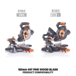 Evolution FW185TCT-40 Wood Circular Saw Blade 185mm x 25.4mm 40T