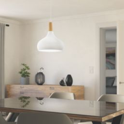 Eglo Sabinar Medium Shade Pendant Light White