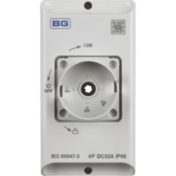 British General  32A 4-Pole Rotary Isolator Switch NO