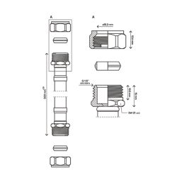 Flomasta Straight Flexible Compression Hose 15mm x 15mm x 500mm
