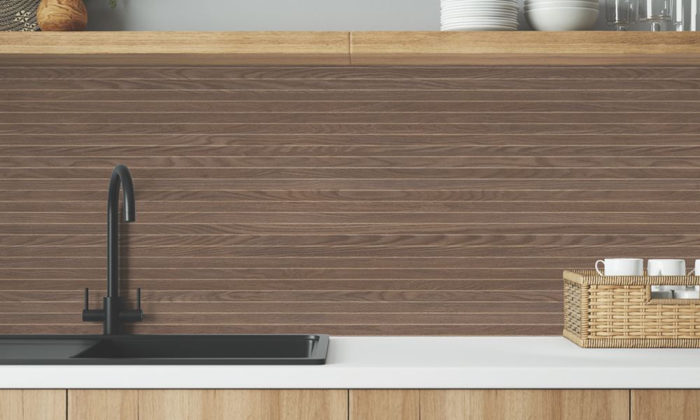 Wilsonart  Fluted Oak Mid-Rise Splashback 3050mm x 600mm x 4mm