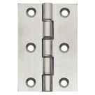 Satin Chrome  Double Phosphor Bronze Washered Butt Hinges 76mm x 51mm 2 Pack