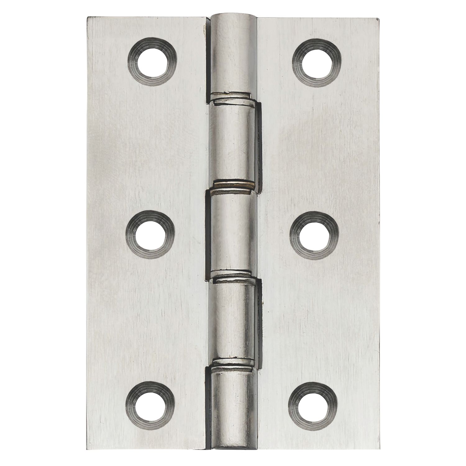 Satin Chrome Double Phosphor Bronze Washered Butt Hinges 76mm x 51mm 2 Pack (415PR)