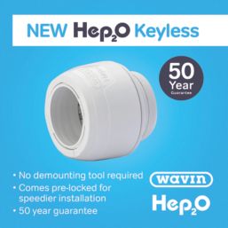 Hep2O  Plastic Push-Fit Keyless Stop End 28mm
