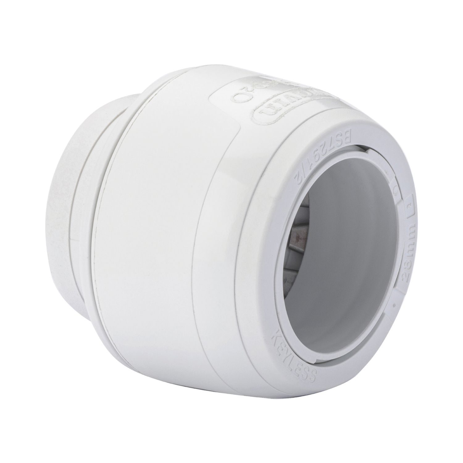 Hep2O Plastic Push-Fit Keyless Stop End 28mm (415RE)