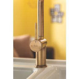 Abode Fraction Mono Mixer Kitchen Tap Antique Brass