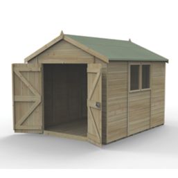 Forest Timberdale 8' 6" x 10' (Nominal) Apex Tongue & Groove Timber Shed with Base & Assembly