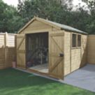 Forest Timberdale 8' 6" x 10' (Nominal) Apex Tongue & Groove Timber Shed with Base & Assembly
