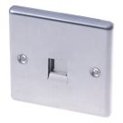 LAP  1-Gang Slave Telephone Socket Brushed Stainless Steel