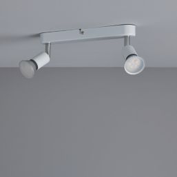 Essentials Sasha Rectangular 2-Light Spotlight White