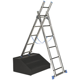 Mac Allister  2-Section 3-Way Aluminium Combination Ladder  2.6m