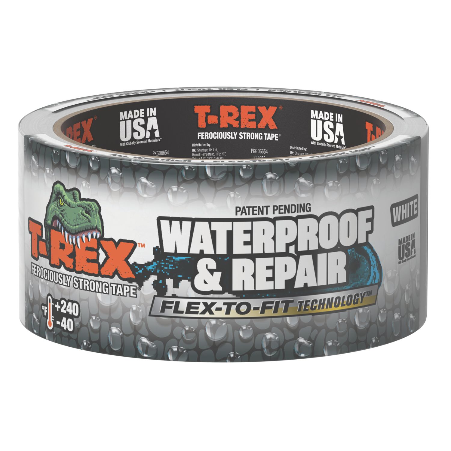 T-Rex Waterproof & Repair Tape White 9.14m x 48mm (416EA)