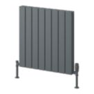 Reina Piatto Double 600mm x 595mm 2186BTU Anthracite Vertical Designer Radiator