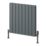Reina Piatto Double 600mm x 595mm 2186BTU Anthracite Vertical Designer Radiator