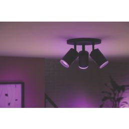 Philips Hue Fugato LED Triple Spotlight Black 6W 1050lm