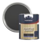 Fortress 750ml Black Satin Water-Based Interior Furniture Varnish