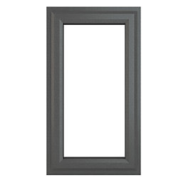 Crystal  Right-Hand Opening Clear Double-Glazed Casement Anthracite on White uPVC Window 610mm x 1040mm