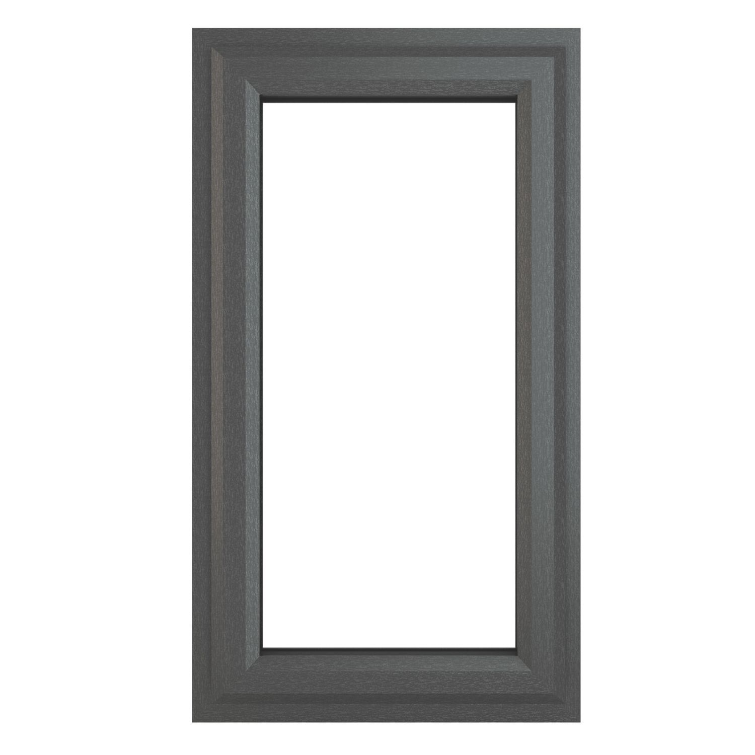 Crystal Right-Hand Opening Clear Double-Glazed Casement Anthracite on White uPVC Window 610mm x 1040mm (416JP)