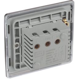 British General Nexus Metal 16A Key Card Switch Black Nickel with Black Inserts