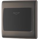 British General Nexus Metal 16A Key Card Switch Black Nickel with Black Inserts