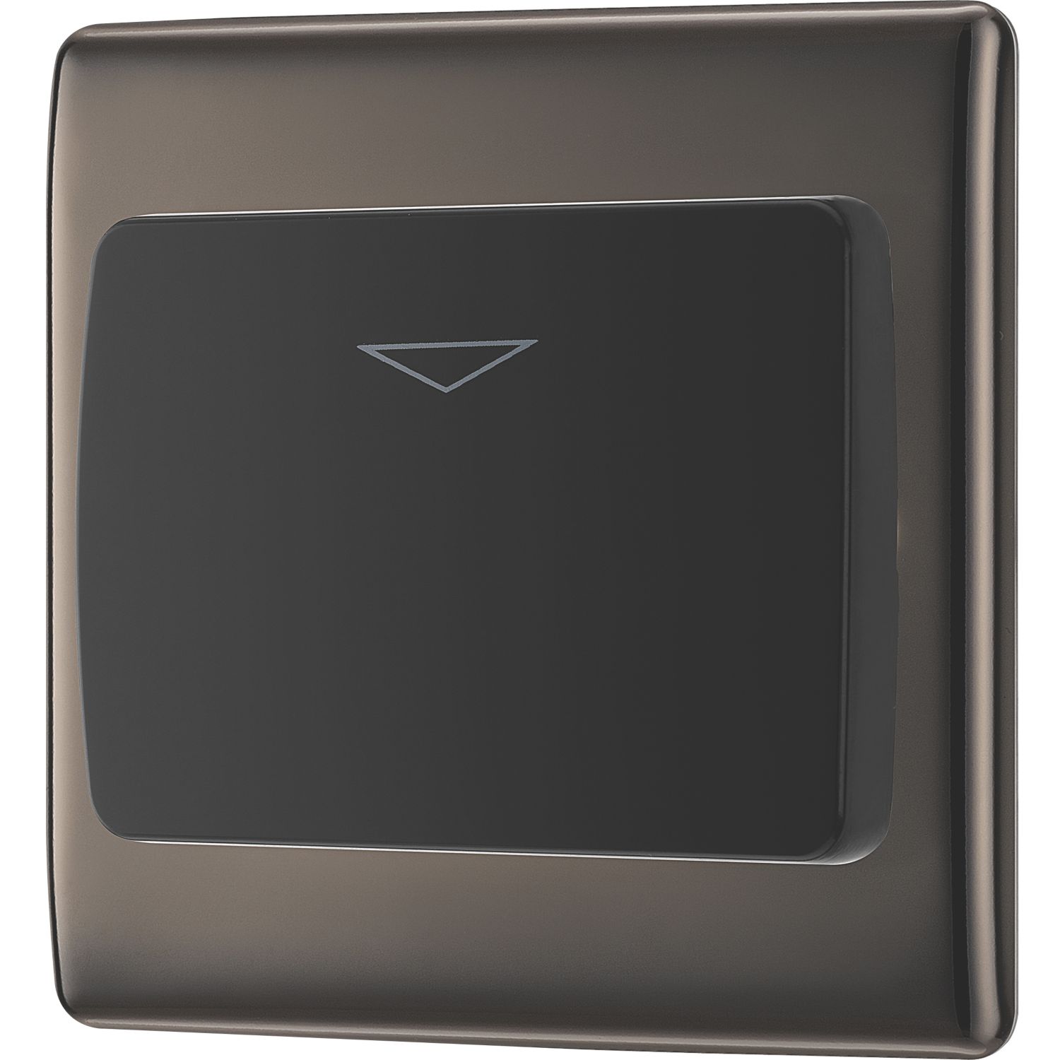 British General Nexus Metal 16A Key Card Switch Black Nickel with Black Inserts (416KG)
