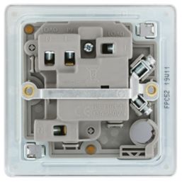 LAP  13A Switched Fused Spur with LED Polished Chrome