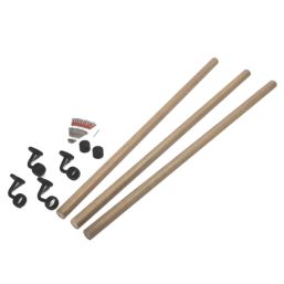 Rothley  Hardwood Handrail Kit Natural Driftwood 3600mm