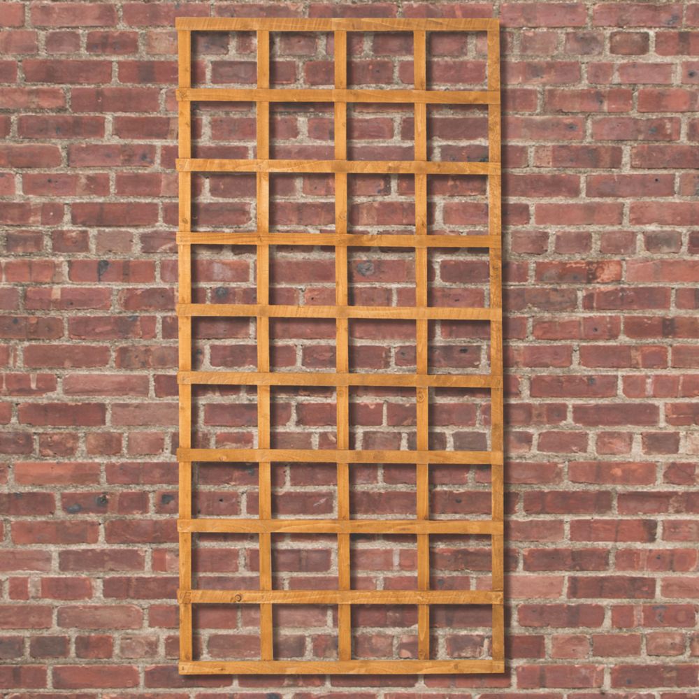 Forest Softwood Rectangular Trellis 3' x 6' 4 Pack - Screwfix