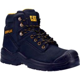 CAT Striver Mid Size 11  Black Water-Resistant Steel Toe Cap Safety Boots