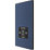 British General Evolve 2-Gang Dual Voltage Shaver Socket 115/240V Blue with Black Inserts