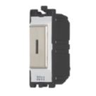 Contactum  20AX Grid DP Key Switch Brushed Steel  with White Inserts