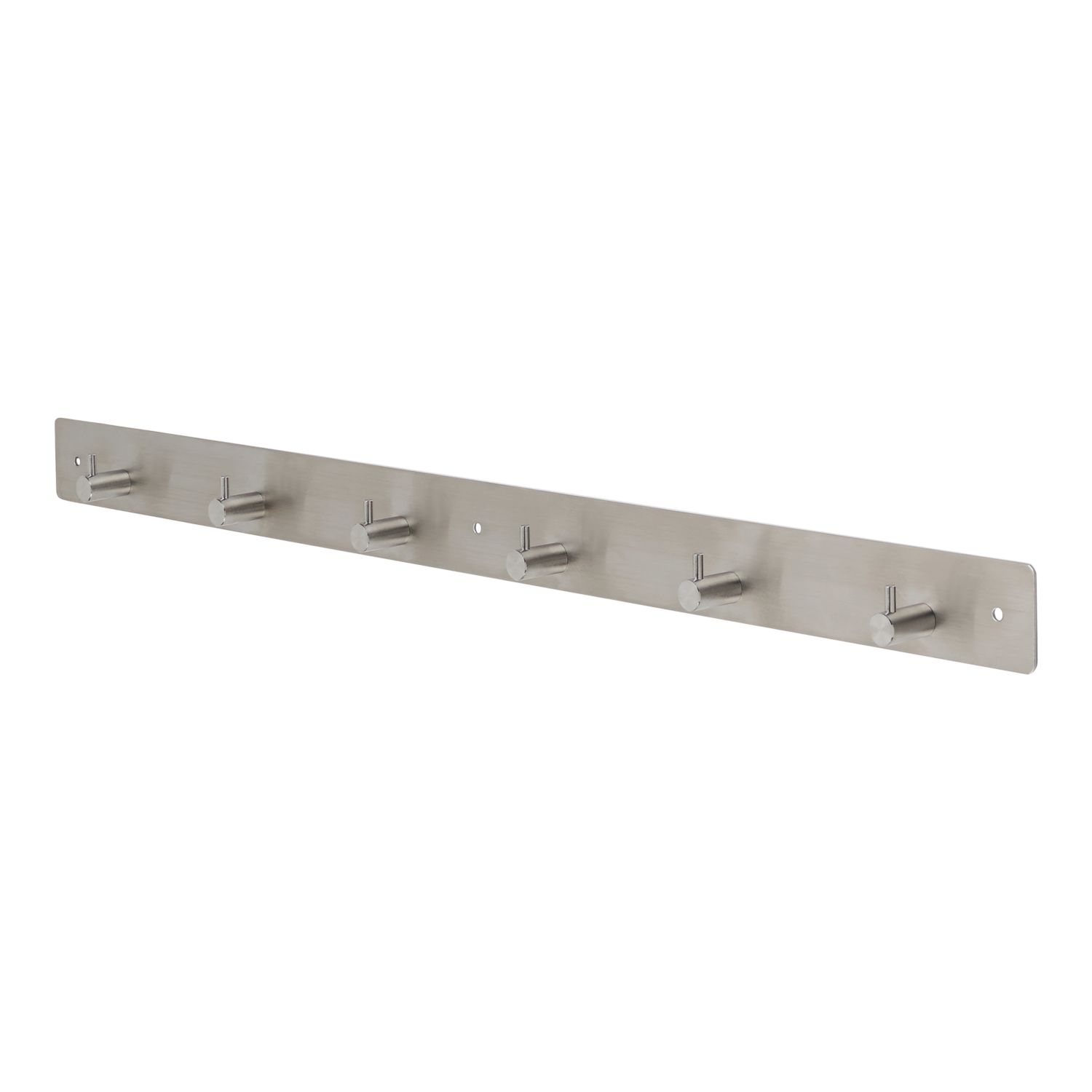 Essentials 6-Hook Pin Rail Satin Stainless Steel 685mm x 45mm (416TA)