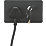 Knightsbridge  13A Key Switch 1-Gang DP Switched Socket Anthracite with Black Inserts