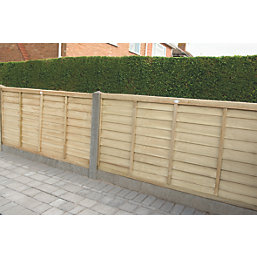 Forest Super Lap  Fence Panels Natural Timber 6' x 4' Pack of 5