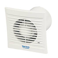 Vent-Axia 441626 100mm Axial Bathroom Extractor Fan with Humidistat & Timer White 230V