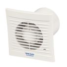 Vent-Axia 441626 Lo-Carbon Silhouette  100mm (4") Axial Bathroom Extractor Fan with Humidistat & Timer White 230V