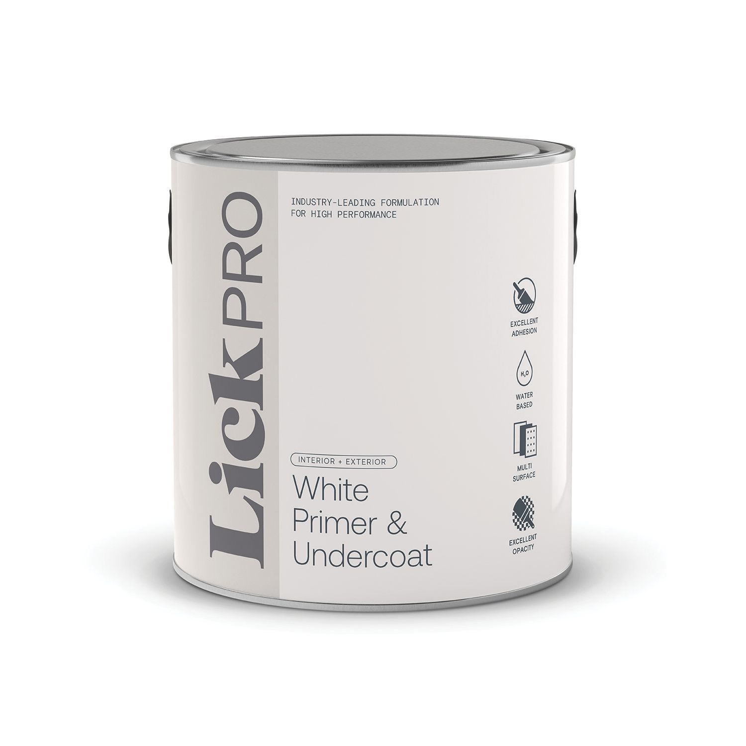 LickPro 2.5Ltr White Matt Interior & Exterior Multi Surface Primer Undercoat (417GE)