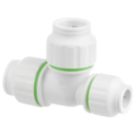 Flomasta Twistloc Plastic Push-Fit Reducing Tee 22mm x 15mm x 22mm