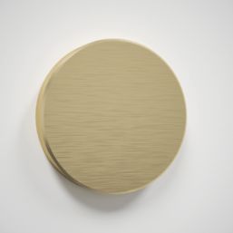 Splashback  Clear with Brushed Brass Caps Kitchen Splashback 900mm x 750mm x 6mm