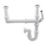 Flomasta Double Sink Waste Kit Gloss White 40mm