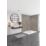 Splashwall Gold Stone Postformed Bathroom Wall Panel Gloss Grey 2420mm x 1200mm x 10mm