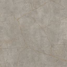 Splashwall Gold Stone Postformed Bathroom Wall Panel Gloss Grey 2420mm x 1200mm x 10mm