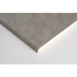 Splashwall Gold Stone Postformed Bathroom Wall Panel Gloss Grey 2420mm x 1200mm x 10mm
