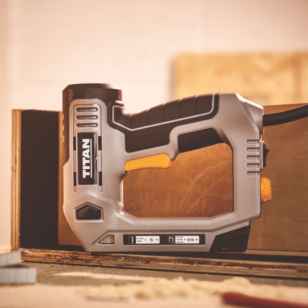 Titan TTB968NST 15mm Second Fix Electric Nail Gun / Stapler 240V