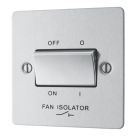 LAP  10A 1-Gang 3-Pole Fan Isolator Switch Brushed Stainless Steel