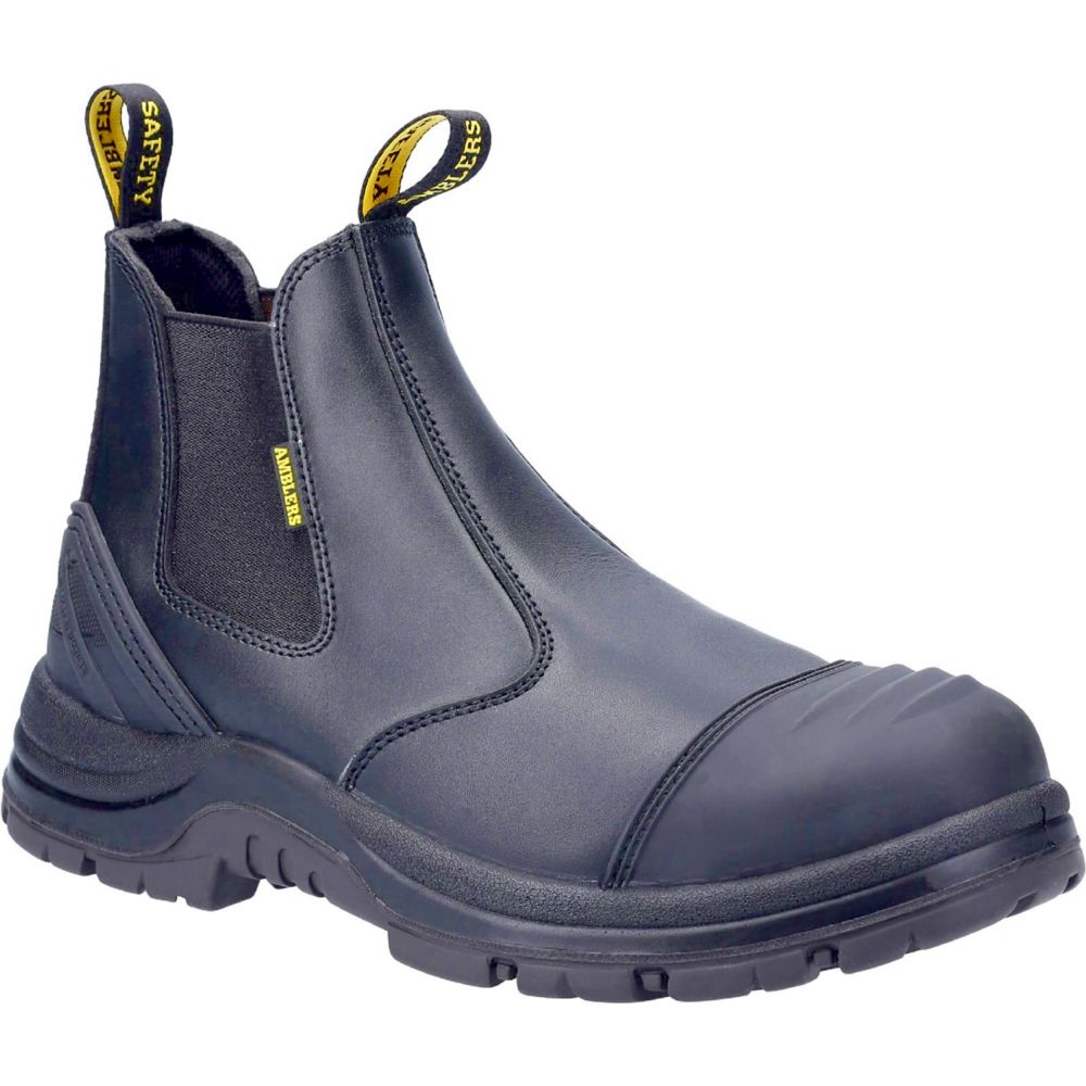 black safety dealer boots