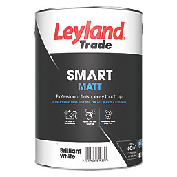 Leyland Trade Smart Matt Brilliant White Emulsion Paint 5Ltr