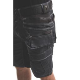 Blaklader Denim Stretch Shorts Navy/Black 34" W