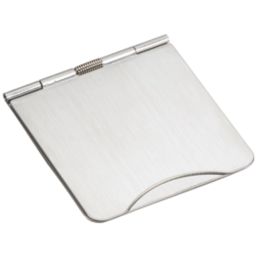 Knightsbridge FPR7UBCW 13A 1-Gang Unswitched Floor Socket Brushed Chrome with White Inserts